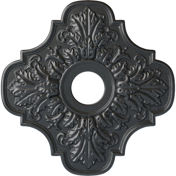 Ekena Millwork Peralta Ceiling Medallion (Fits Canopies up to 4 5/8"), 17 3/4"OD x 3 1/8"ID x 1"P, Pewter CM17PEPES - main